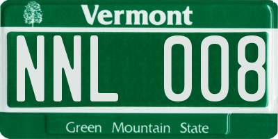 VT license plate NNL008