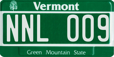 VT license plate NNL009
