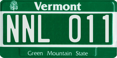 VT license plate NNL011