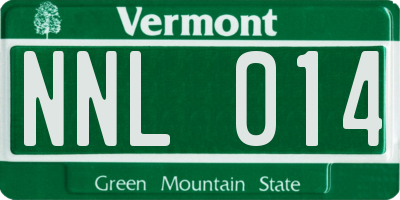 VT license plate NNL014