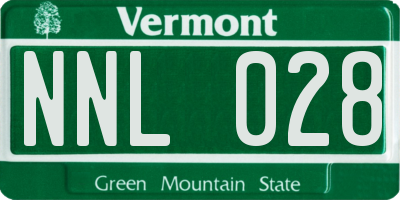 VT license plate NNL028