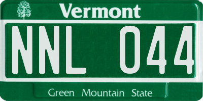 VT license plate NNL044