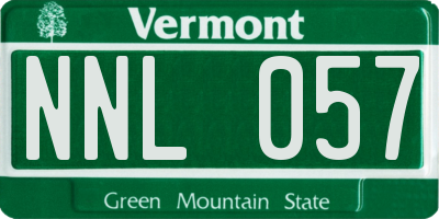 VT license plate NNL057