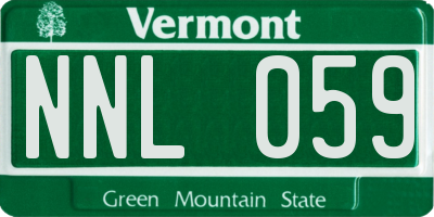 VT license plate NNL059