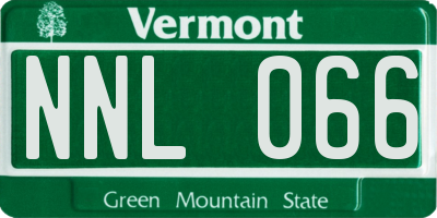 VT license plate NNL066
