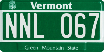 VT license plate NNL067