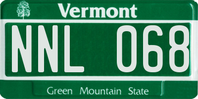VT license plate NNL068
