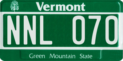 VT license plate NNL070