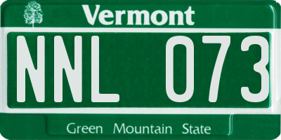 VT license plate NNL073