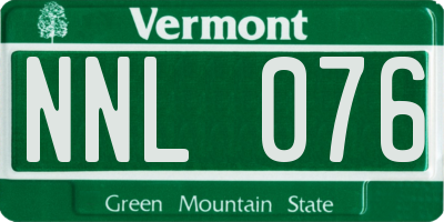 VT license plate NNL076