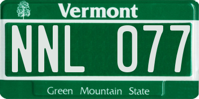 VT license plate NNL077