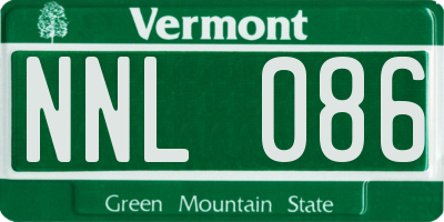 VT license plate NNL086