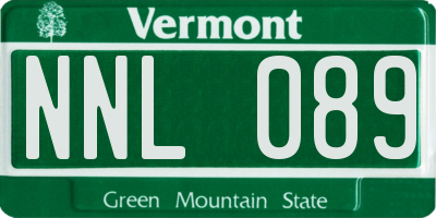 VT license plate NNL089