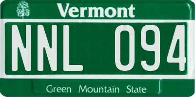 VT license plate NNL094