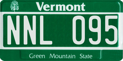 VT license plate NNL095