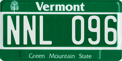 VT license plate NNL096