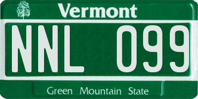 VT license plate NNL099