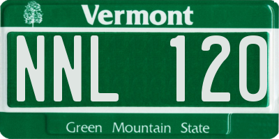 VT license plate NNL120