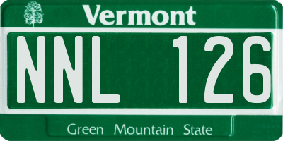 VT license plate NNL126
