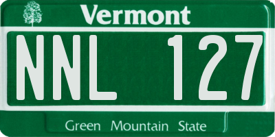 VT license plate NNL127