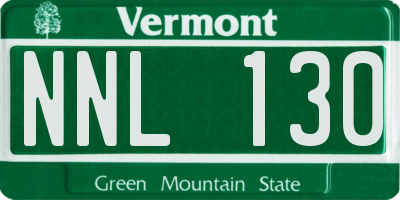 VT license plate NNL130