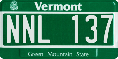 VT license plate NNL137