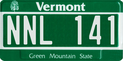 VT license plate NNL141