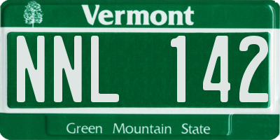 VT license plate NNL142