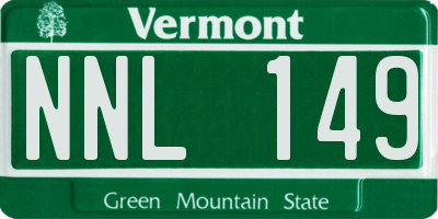 VT license plate NNL149