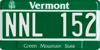 VT license plate NNL152