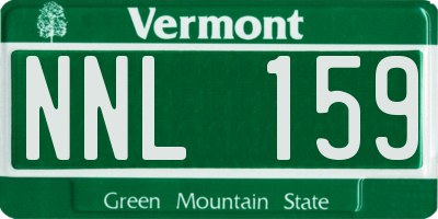 VT license plate NNL159