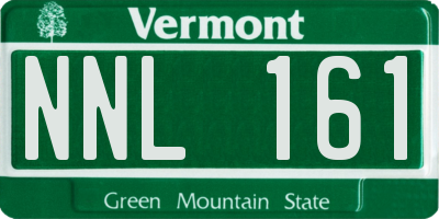 VT license plate NNL161