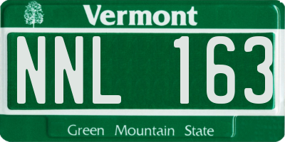 VT license plate NNL163