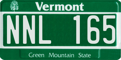 VT license plate NNL165