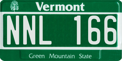 VT license plate NNL166