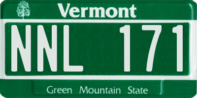 VT license plate NNL171