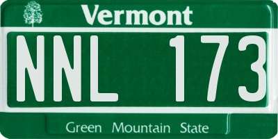 VT license plate NNL173