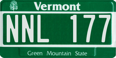 VT license plate NNL177