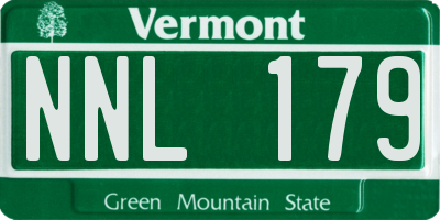 VT license plate NNL179