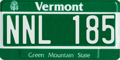 VT license plate NNL185