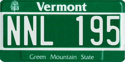VT license plate NNL195
