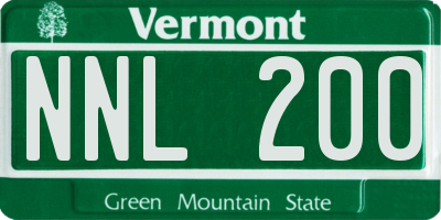VT license plate NNL200