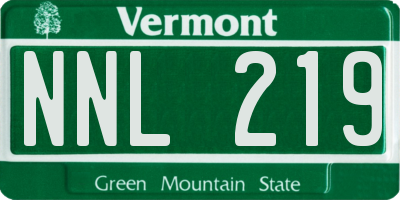 VT license plate NNL219
