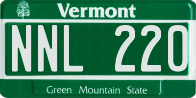 VT license plate NNL220