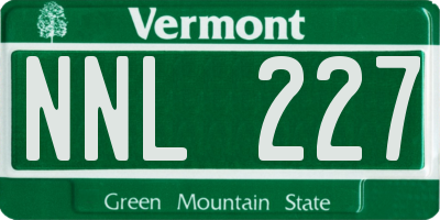 VT license plate NNL227