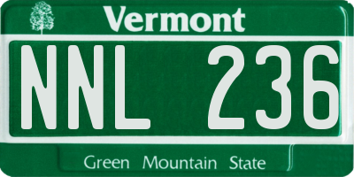 VT license plate NNL236