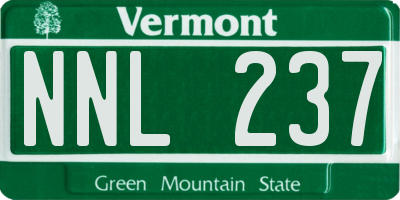 VT license plate NNL237