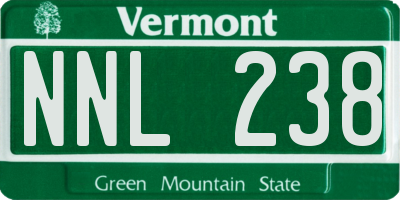 VT license plate NNL238