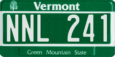 VT license plate NNL241