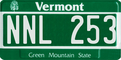VT license plate NNL253